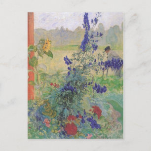 Postal Abuelo con flores 1909