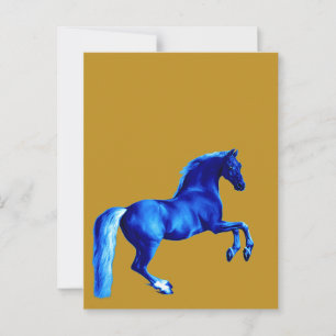 Postal Abuelo de Godolphin Arabian... Caballo azul