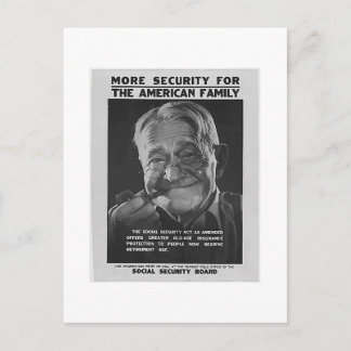 Postal Abuelo de seguridad social, años 30 - Personalizad