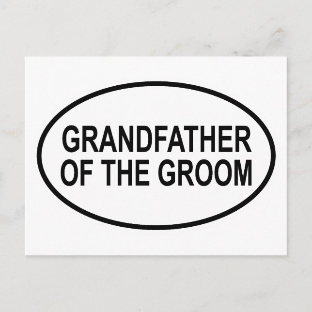 Postal Abuelo del Boda de Groom (Anverso)