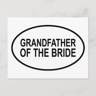 Postal Abuelo del Boda de la novia Oval