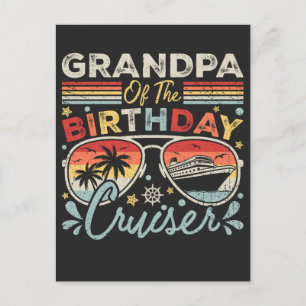 Postal Abuelo del crucero de cumpleaños Vacaciones