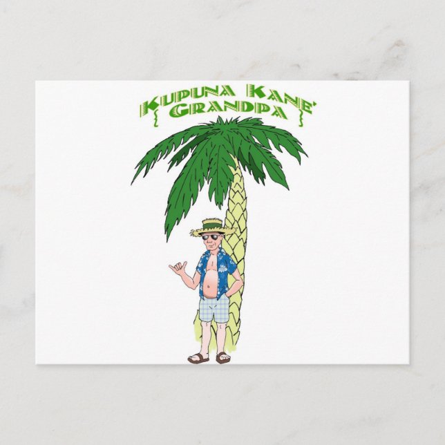 Postal Abuelo hawaiano (Anverso)