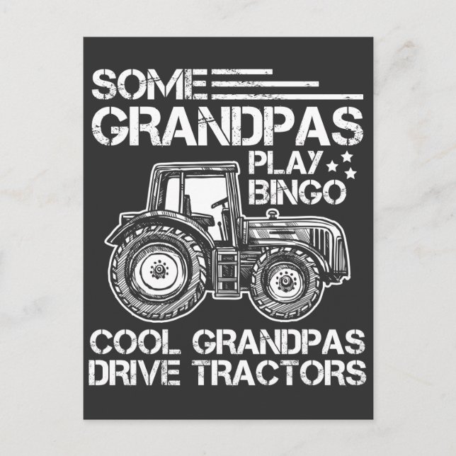 Postal Abuelos del Tractor Abuelo Farmer Ranch (Anverso)