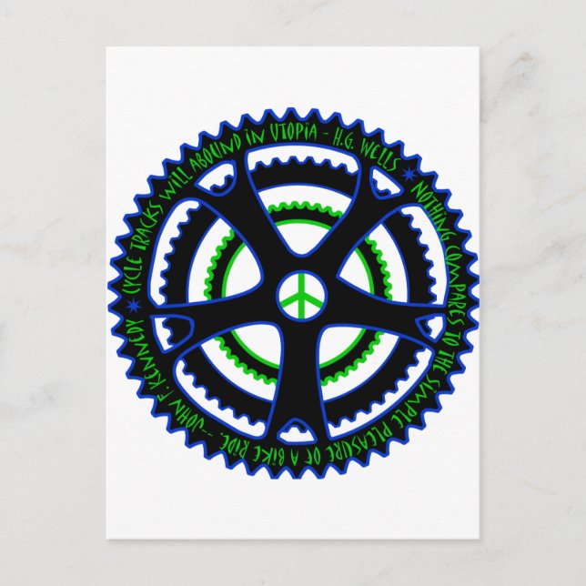 Postal Abundan las pistas de ciclismo en la utopía (Anverso)