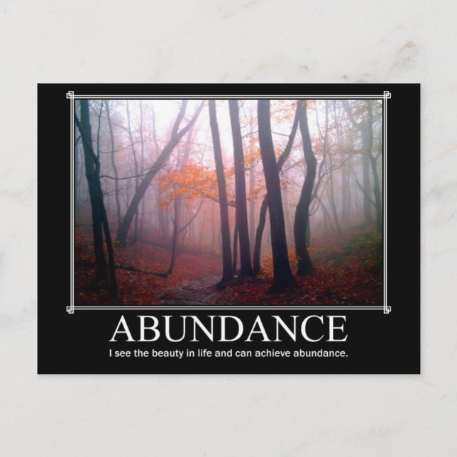 Postal Abundance Personalizado Postcard (Anverso)
