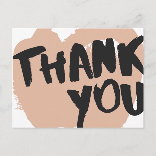 Postal Abys Brush Lettering Gracias Postcard Mailer (Anverso)