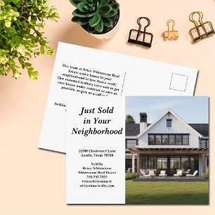 Postal Acaba de vender foto de la compañía de bienes raíc