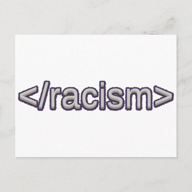 Postal Acabar con el racismo (Anverso)