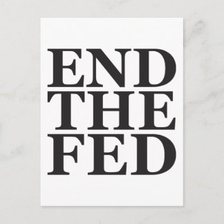 Postal Acabar con la Fed - Negro