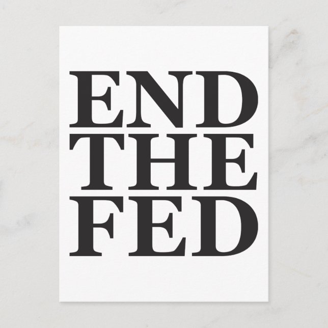 Postal Acabar con la Fed - Negro (Anverso)