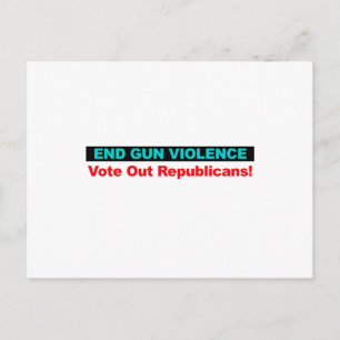 Postal Acabar con la violencia de las armas — Votar por l