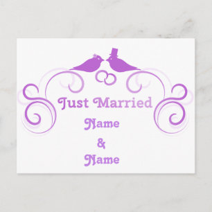 Postal Acabo de casar a recién casados Thunder_Cove