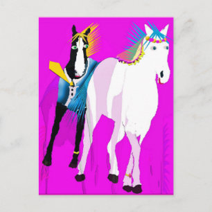 Postal Acabo de casar - Whimsical Horse Collection