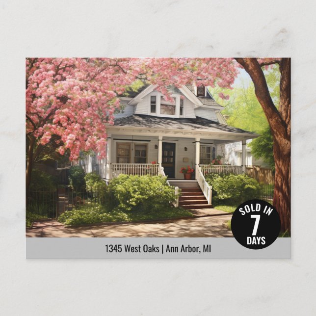 Postal Acabo de vender un logotipo de marketing de bienes (Anverso)