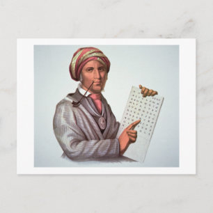 Postal Académico Cherokee, Sequoyah (1776-1843) (color