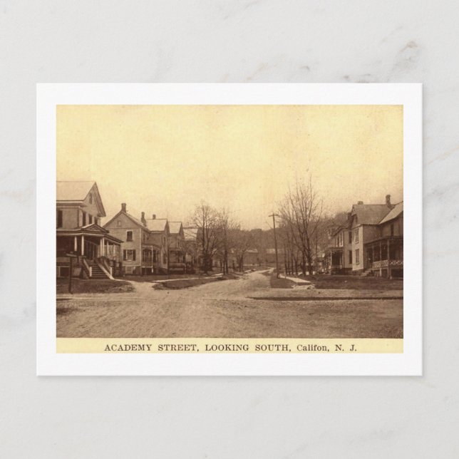 Postal Academy Street, Califon, New Jersey Vintage (Anverso)