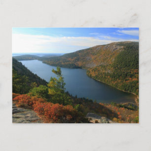 Postal Acadia Jordan Pond de la Burbuja del Norte en otoñ