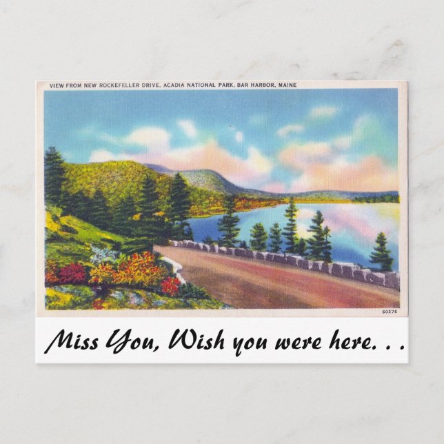 Postal Acadia Nat. Park, Bar Harbour, Maine (Anverso)