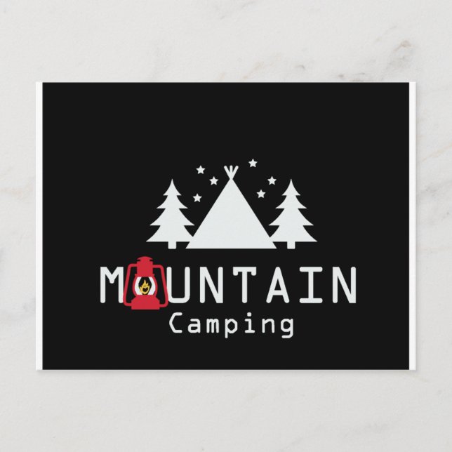 Postal acampada de montaña (Anverso)