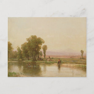 Postal Acampada en el río Platte