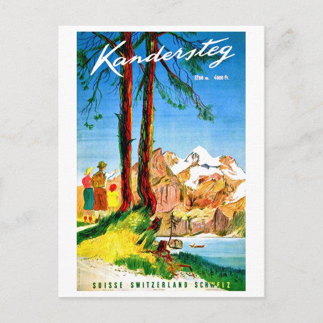 Postal Acampada en Kandersteg, Suiza (Anverso)