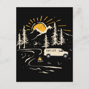 Postal Acampando En Las Montañas Van Life