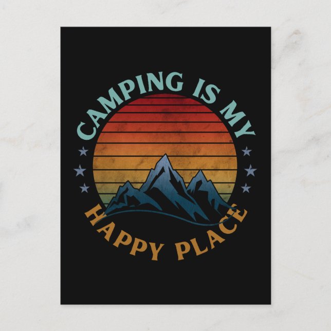POSTAL ACAMPAR ES MI LUGAR FELIZ (Anverso)