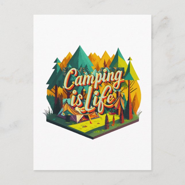 Postal Acampar es Vida (Anverso)