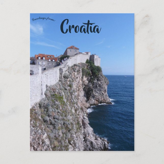 Postal Acantilado en Dubrovnik Croacia (Anverso)
