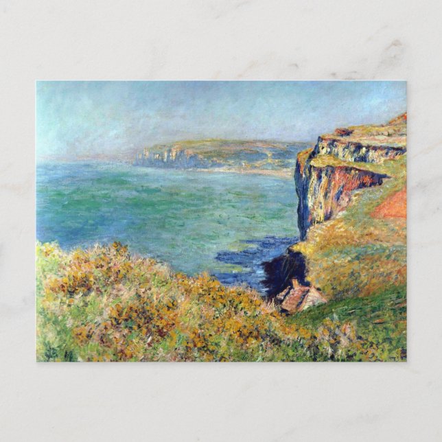 Postal Acantilado en Grainval de Claude Monet (Anverso)
