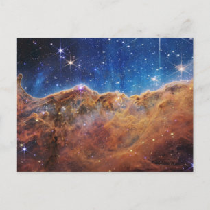 Postal "Acantilados cósmicos" en la Nebulosa Carina