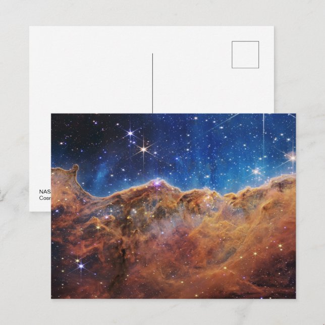 Postal Acantilados cósmicos en la Nebulosa Carina | James (Anverso / Reverso)