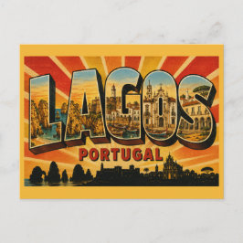 Postal Acantilados costeros de Lagos Portugal
