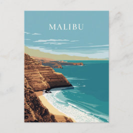 Postal Acantilados costeros de Malibú California