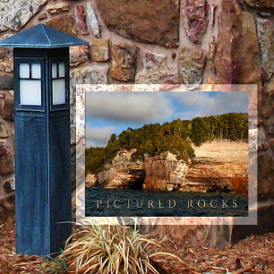 Postal Acantilados de arenisca, Lago Superior, Rocas Pint