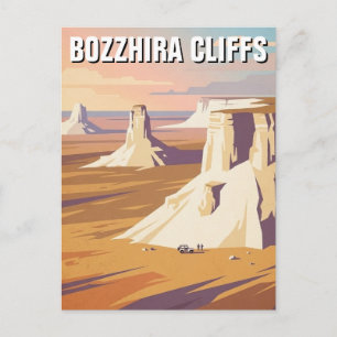 Postal Acantilados de Bozzhira viaje a Kazajistán