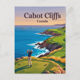 Postal Acantilados de Cabot Canadá