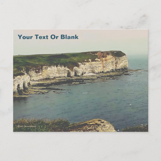Postal Acantilados de Creta de Flamborough Head (Anverso)