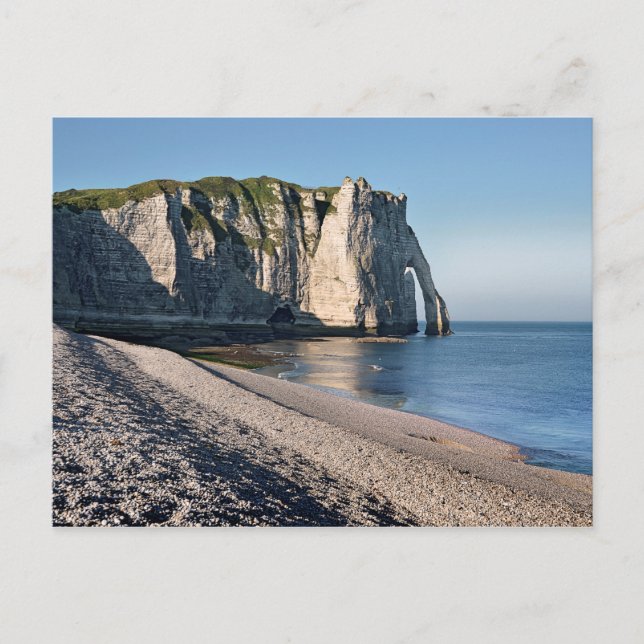Postal Acantilados de Etretat en Francia (Anverso)