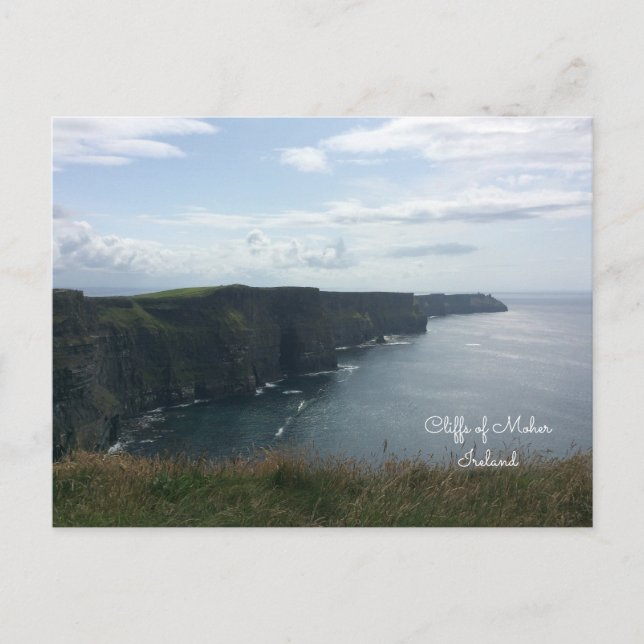 Postal Acantilados de Irlanda de Moher (Anverso)