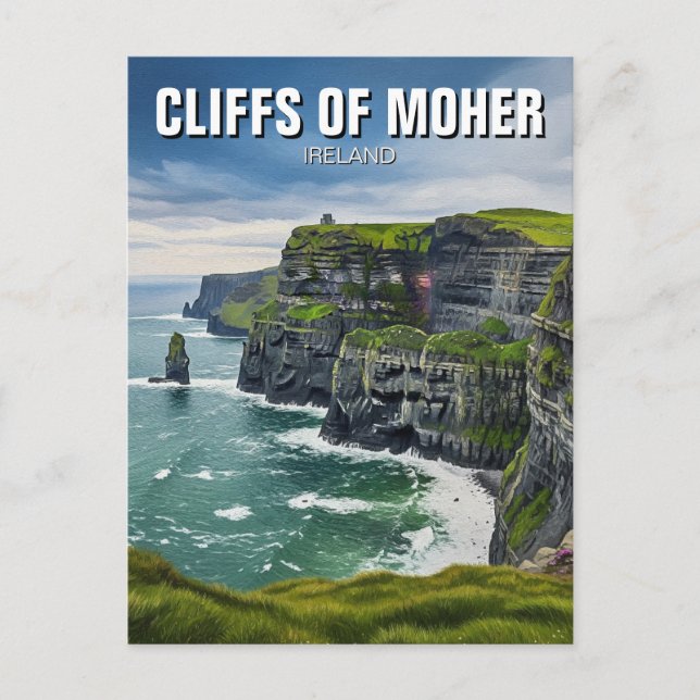 Postal Acantilados de Moher Ireland Travel (Anverso)