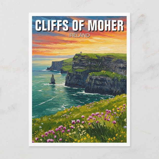 Postal Acantilados de Moher Ireland Travel (Anverso)