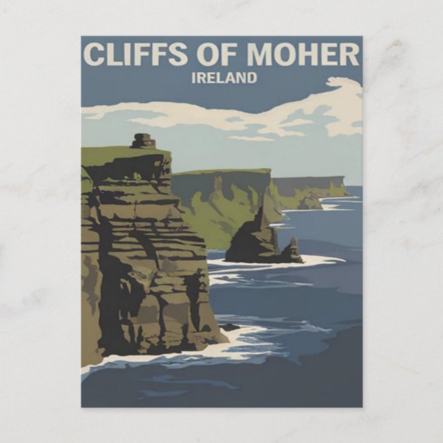 Postal Acantilados de Moher, Irlanda (Anverso)