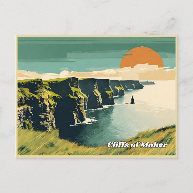 Postal Acantilados de Moher, Irlanda (Anverso)
