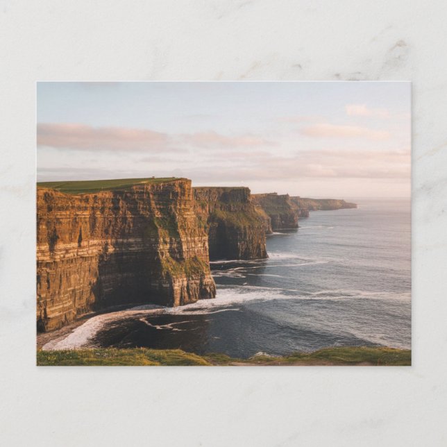 Postal Acantilados de Moher, Irlanda, Rock y Mar (Anverso)