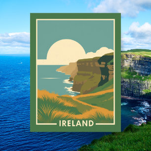 Postal Acantilados de Moher Scenic Ireland Travel