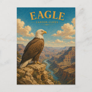 Postal Acantilados del Cañón del Águila Watercolor GeoSag