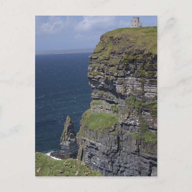 Postal Acantilados escénicos de Moher y Torre de O'Brien (Anverso)