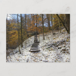 Postal Acantilados Hemlock con nieve ligera, Indiana